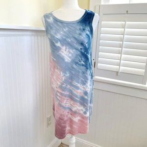 Thread & Supply Blue & Blush Pink Sleeveless Tank Dress Women's Size Small